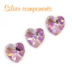 Swarovski srdce 18mm - Light Amethyst AB